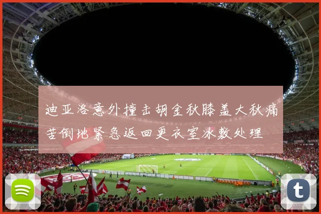 迪亚洛意外撞击胡金秋膝盖大秋痛苦倒地紧急返回更衣室冰敷处理